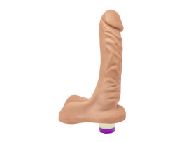 Prtese Fogo da Paixo com Escroto e Vibrador Interno 19 x 4,5 cm - Hot Flowers