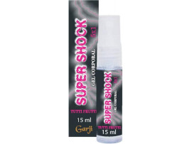 Vibrador L�quido Super Shock 5 em 1 - Spray 15ml - Tutti-Frutti - Garji