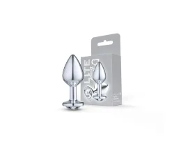 Plug Prata M com Pedra Cristal Lite 8 x 3,37cm - Sexy Fantasy
