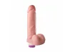 Pr�tese 20 x 3,5 cm com escroto e vibrador interno - Soulsex