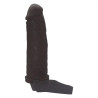 Capa Peniana Rgida Em Vinil Com Elstico Pnis 19cm x 4,5cm Preta Eros