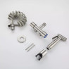 Migan Ducha Higinica Chuveirinho Completa 2 Saidas de  Para Banheiro 1/4 De Volta 100% Metal Ao Inox (Preta)