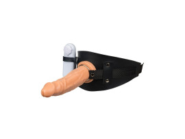 Cinta de perna com pr�tese de 16 x 3,4 cm com vibrador - La Pimienta