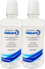 Halicare Antissptico Bucal Sem lcool, Sabor Menta, 2 Unidades de 300 ml