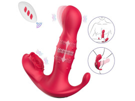Vibrador de Ponto G e Clitris com Vai e Vem de Anel - Dedilhar / Tapping - Petty-B