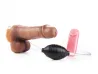 Pr�tese Real Dick Ultra Real�stico Ejaculat�rio Com Escroto, Vibro e Ventosa 18 x 4,4cm - Sexy Fantasy