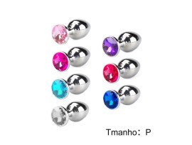 Plug de Metal com Joia Tamanho Pequeno (7,0 cm) - VM