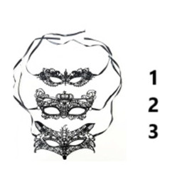 M�scara Em Renda - 50 Tons (3 Modelos) Preta