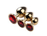 Plug Anal de Ao - Redondo Dourado - Tamanho P