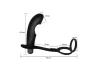 Vibrador de Pr�stata em Silicone com Anel Duplo / � Pilha