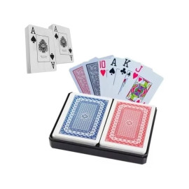 2 Baralho 100% Pl�stico Prova de �gua 108 Cartas Estojo