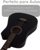 HOLTTER Violo Clssico Acstico para Iniciantes Destros Seis Cordas de Ao Acabamento Fosco Violo Tradicional Seis Cordas (Preto)