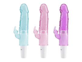 Vibrador Jelly com Estimulador Clitoriano - VibraToy