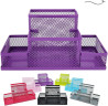 Kit Organizador Porta Caneta Porta Treco Porta Lapis Organizador de Mesa Escritrio Home Office (ROXO)
