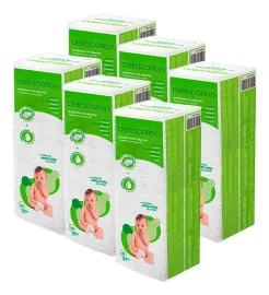 Kit Algod�o Bellacotton Quadrado Para Beb� - 6 Pacotes