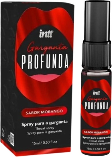 Garganta Profunda Dessensibilizante Comestvel Beijvel Sabor Morango para sexo Oral Sexy Shop Intt 15 ML