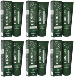 Kit com 6 Pomada Massageadora FisioFort 150g Cada
