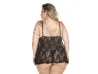 Camisola Renda Fechada plus size (GG) - Pimenta Sexy