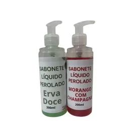 Sabonete L�quido Perolado Com Porta Sabonete Em V�lvula 200Ml