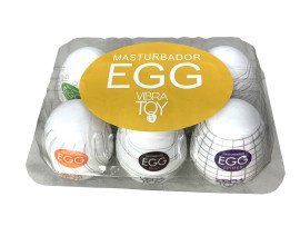 Masturbador em silicone Egg caixa com 6 unidades - VibraToy