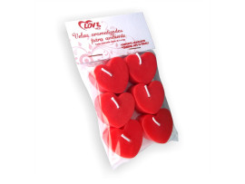 Velas Aromatizadas Cora��o - 6 unidades - Brasil Fetiche