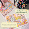 Conjunto de Canetas Marcador Permanente Canetinhas para Colorir Touch com Ponta Dupla para Desenhos Profissional e Escolar com Duas Pontas Hidrogrficas com Estojo para Transporte Brashopmall (80)