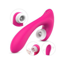 Vibrador Com Estimulador De Ponto G E Clit�ris Com Suc��o Recarreg�vel Dawn