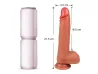 P�nis Real�stico com Vai e Vem / Rota��o com Aquecimento via APP 21.0 x 4.0cm