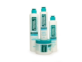 Kit capilar cachos e cachos shampoo + condicionador + m�scara + disciplinador - Apinil