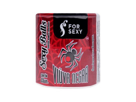 Bolinha Sexy Balls Funcional Vi�va Negra 03 Unidades - For Sexy