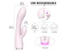 Vibrador com estimulador de Ponto G e clit�ris recarreg�vel Fanny - Importado