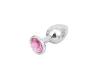 Plug de Metal com Joia Tamanho M�dio (8,5 cm) - VM