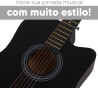 HOLTTER Violo Clssico Acstico para Iniciantes Destros Seis Cordas de Ao Acabamento Fosco Violo Tradicional Seis Cordas (Preto)