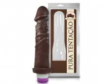 Prtese Frutada 18x4,4 cm - Aroma Chocolate com vibrador interno - Sexy Fantasy