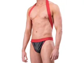 Suspens�rio Preto e Vermelho - Sexy Fantasy