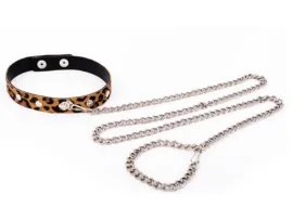 COLEIRA LUXO COM CORRENTE PRETA - HOT BRAZIL