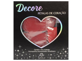 P�talas De Cora��o Decore Vermelha 150 Unidades Com Aromatizador Afrodis�aco Sedux