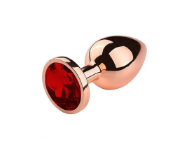 Plug Anal de A�o Rose Tamanho Pequeno (7,0 cm)