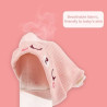 DOKMA Conjunto de chapus infantis de algodo orgnico com design de orelhas de animais fofos, gorros para bebs meninos e meninas de 0 a 6 meses, rosa, rosa, 3-6 Meses