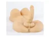 Boneco meio corpo hermafrodita em cyber skin com seios, p�nis e �nus - Importado