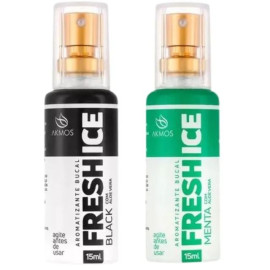 Kit 1x FRESH ICE BLACK ALOE VERA 1x FRESH ICE MENTA ALOE VERA Akmos -   Sua Sade Bucal