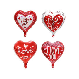 Bal�o Cora��o Metalizado I Love You / Te Amo 46Cm