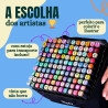 Conjunto de Canetas Marcador Permanente Canetinhas para Colorir Touch com Ponta Dupla para Desenhos Profissional e Escolar com Duas Pontas Hidrogrficas com Estojo para Transporte Brashopmall (80)