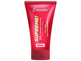 Lubrificante ntimo Morango com Champanhe Supreme 60ml - For Sexy