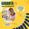 Conjunto de Canetas Marcador Permanente Canetinhas para Colorir Touch com Ponta Dupla para Desenhos Profissional e Escolar com Duas Pontas Hidrogrficas com Estojo para Transporte Brashopmall (80)