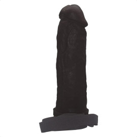 Capa Peniana Rgida Em Vinil Com Elstico Pnis 19cm x 4,5cm Preta Eros
