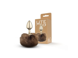 Plug Dourado P com Rabo Pompom Lite 6,8 x 3,2cm - Sexy Fantasy