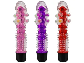 Vibrador Transl�cido com Capa com P�rolas - VibraToy