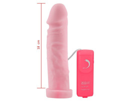 Pr�tese em Cyber Skin vertebrada com vibrador 18 x 5 cm - Sexy Fantasy