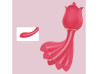 Vibrador de Ponto G e Estimulador com Lngua Formato de Rosa PRO 2